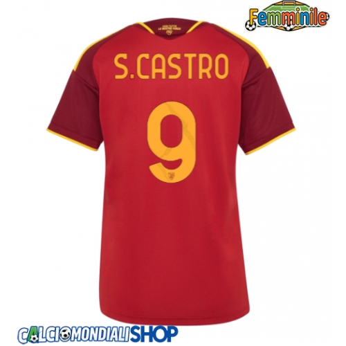 Maglie da calcio AS Roma Santiago Castro #9 Prima Maglia Femminile 2026-27 Manica Corta